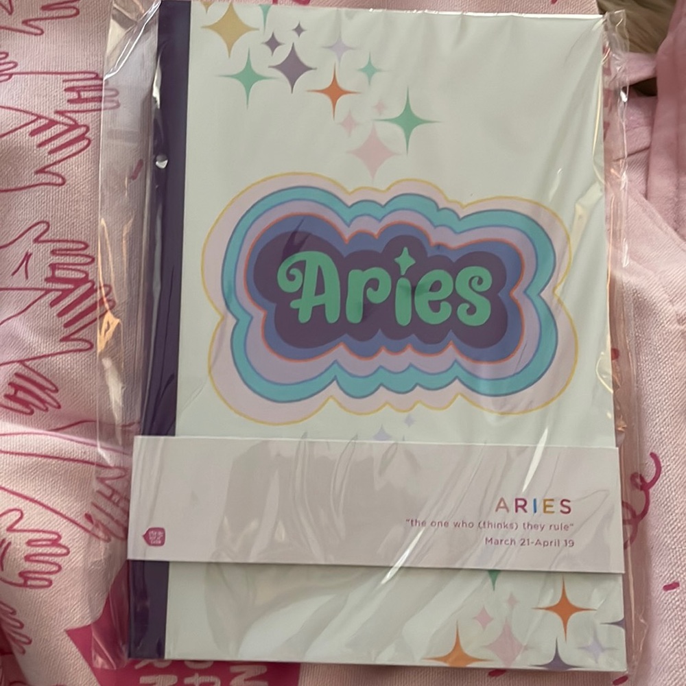 Aries astrology notebook